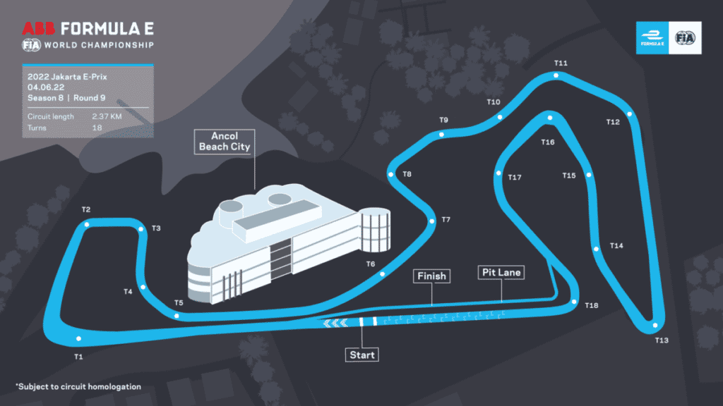 Jakarta E-Prix 2022 Circuit Map